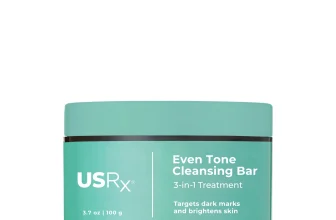 USRx Even Tone Cleansing Bar – 3-in-1 treatment for dark marks and brightening skin (100g)