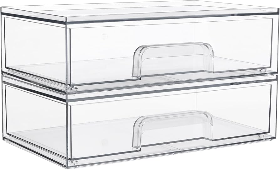 Vtopmart 12.1''W Clear Stackable Storage Drawers